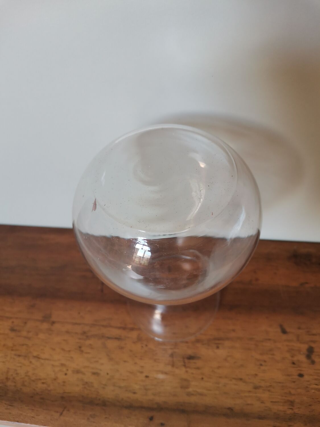Vintage glass bulb vase