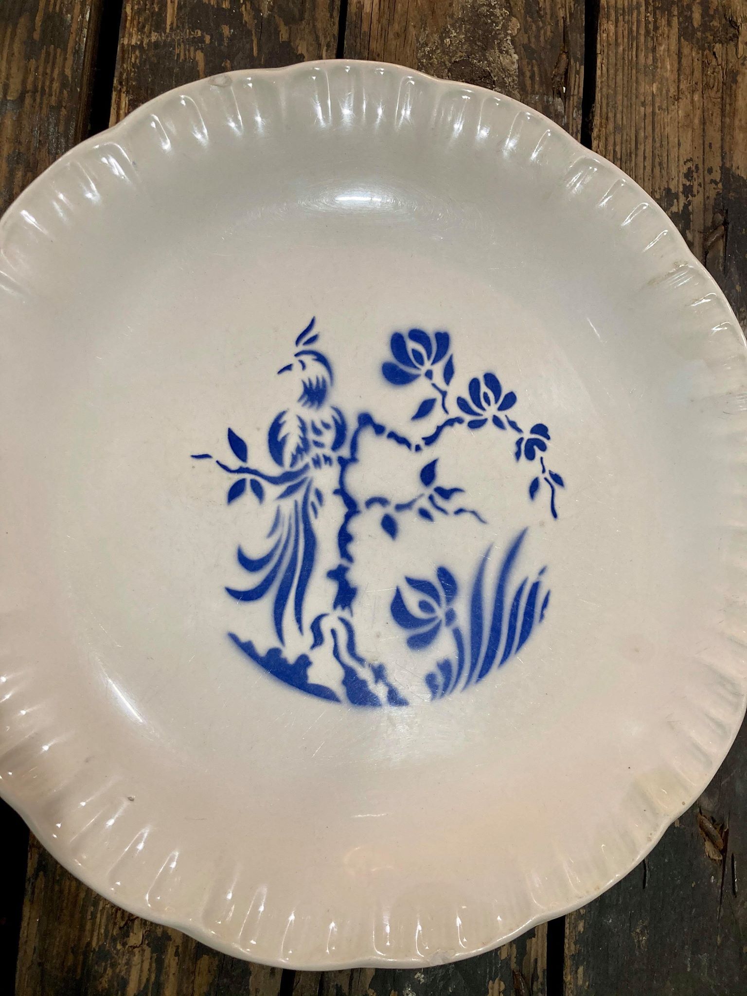 Digoin Sarreguemines Blue Plate