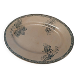 Ancien plat ovale terre de fer faïence de Castres