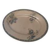 Old oval iron earthenware dish from Castres