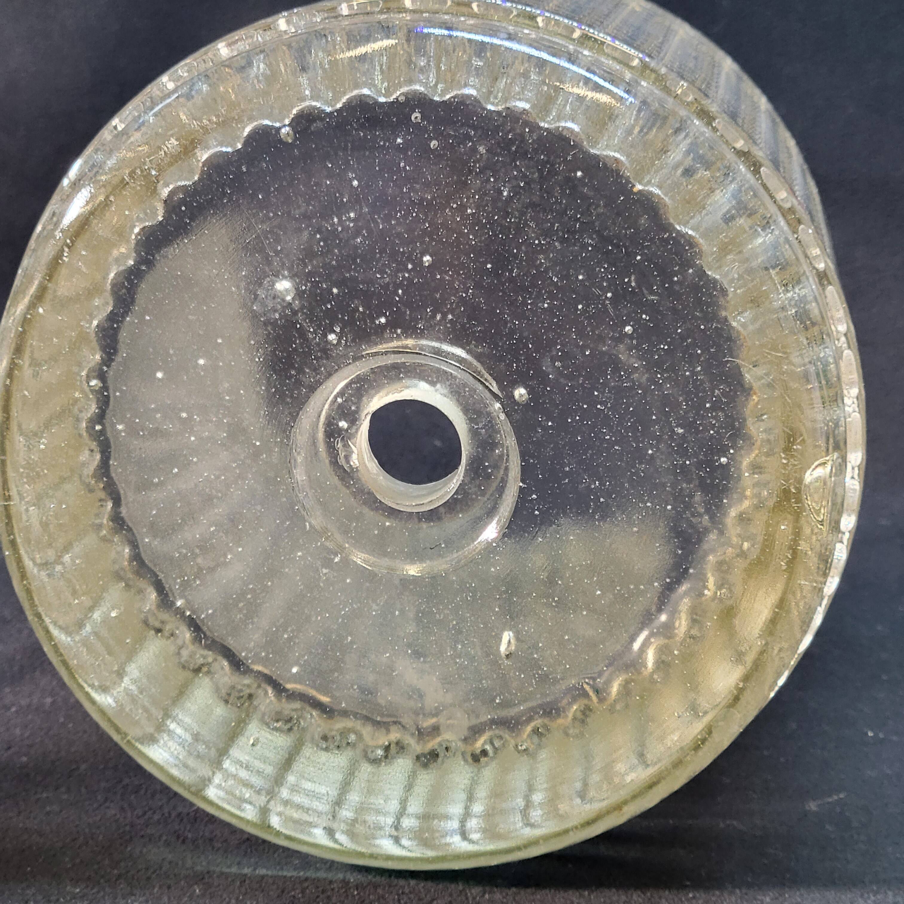 Pair of globe lampshades for wall lamp or lighting lamp in molded pressed glass