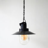 Old luminaire in enamel and bakelite