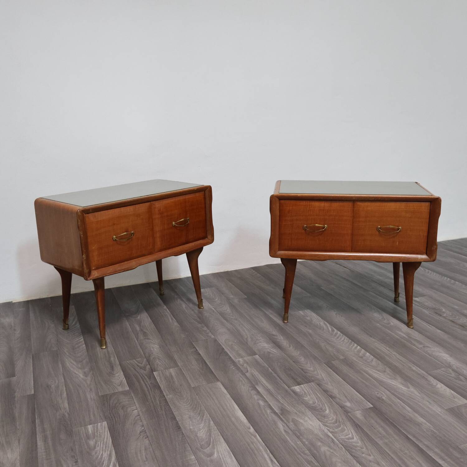 Coppia Di Comodini Gio Ponti Style Mid-Century 1950’s Modernariato Des