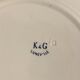 6 dessert plates and old earthenware dish, KG Lunéville