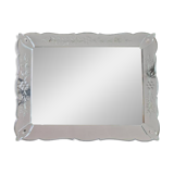 Rectangular Venetian mirror known as Venice with flower decoration
