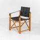 fauteuil safari en chêne et cuir