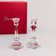 Baccarat - Candlestick (2) - Crystal, Glass - Harcourt candlestick Red