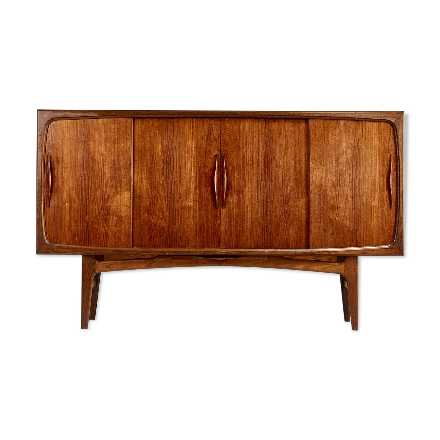 Mi-high teak sideboard, Jens Ærthøj Jensen & Tage Molholm, Denmark, 1960