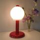Lampe champignon en acier laqué et opaline, bubble gum, space age, 1970