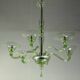 Lustre vénitien en verre de Murano vert, circa 1940