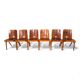 Set of 6 stackable dining chairs in Bauhaus style, 1960