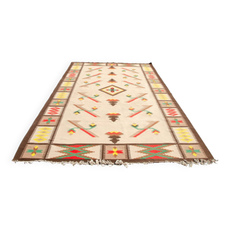 Immense tapis moderne vintage Kilim, 1970