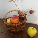 Small handmade basket made of hazel wood.