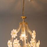 Lampadario vintage in vetro di Murano – "Bocciolo di Fiore" - Altezza