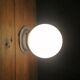 Art deco ceiling lamp, globe white opaline, 15 cm, circa 1940