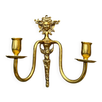 Chandelier en laiton Médusa Art Nouveau