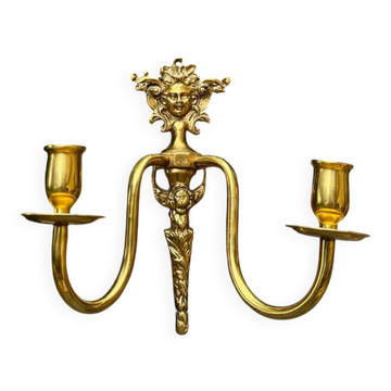 Chandelier en laiton Médusa Art Nouveau