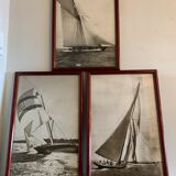 Three photographs sails and sailboats 1980s