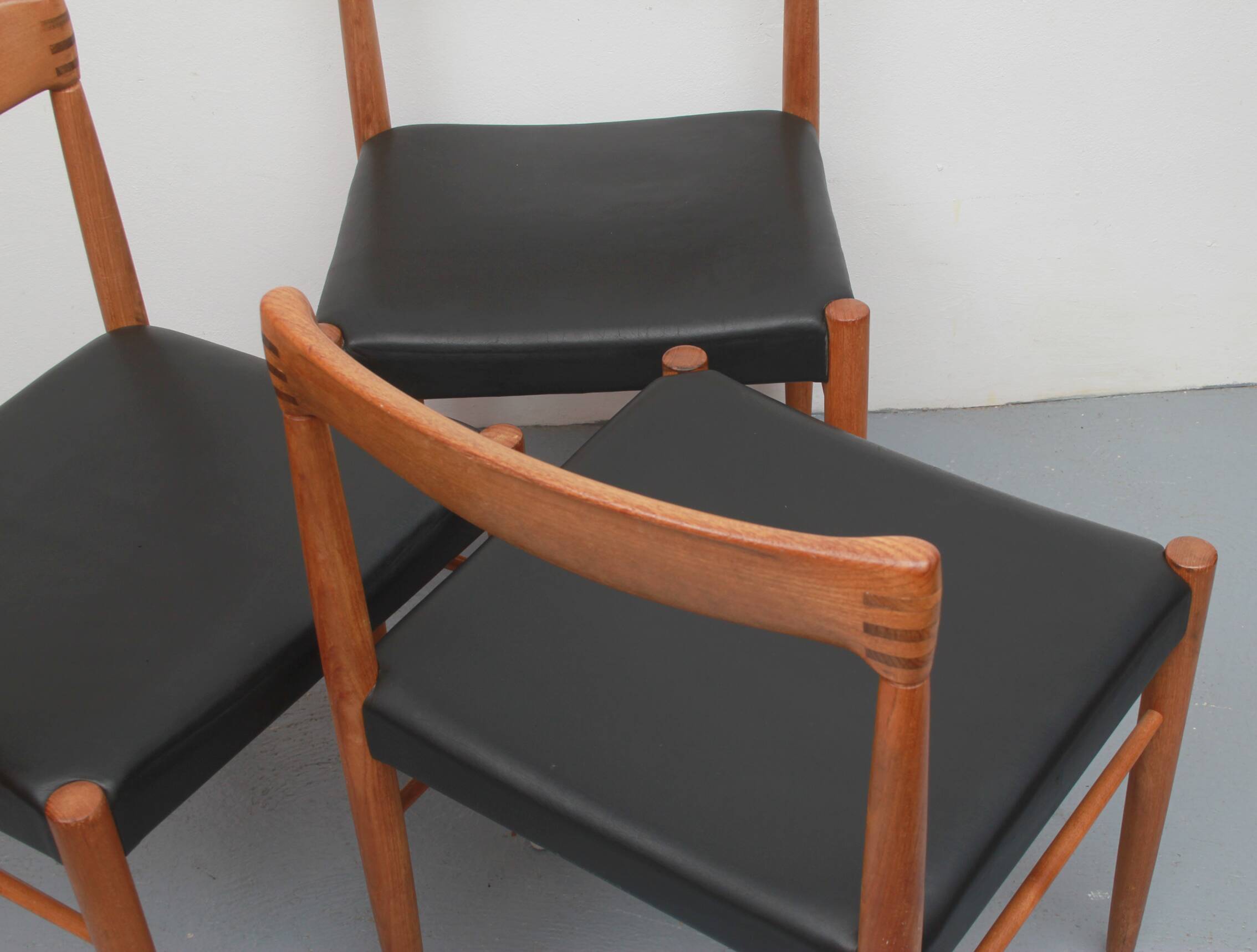 Set of 6 dining chairs teak, H.W. Klein for Bramin