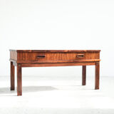 low Danish chest of 2 drawers in rosewood