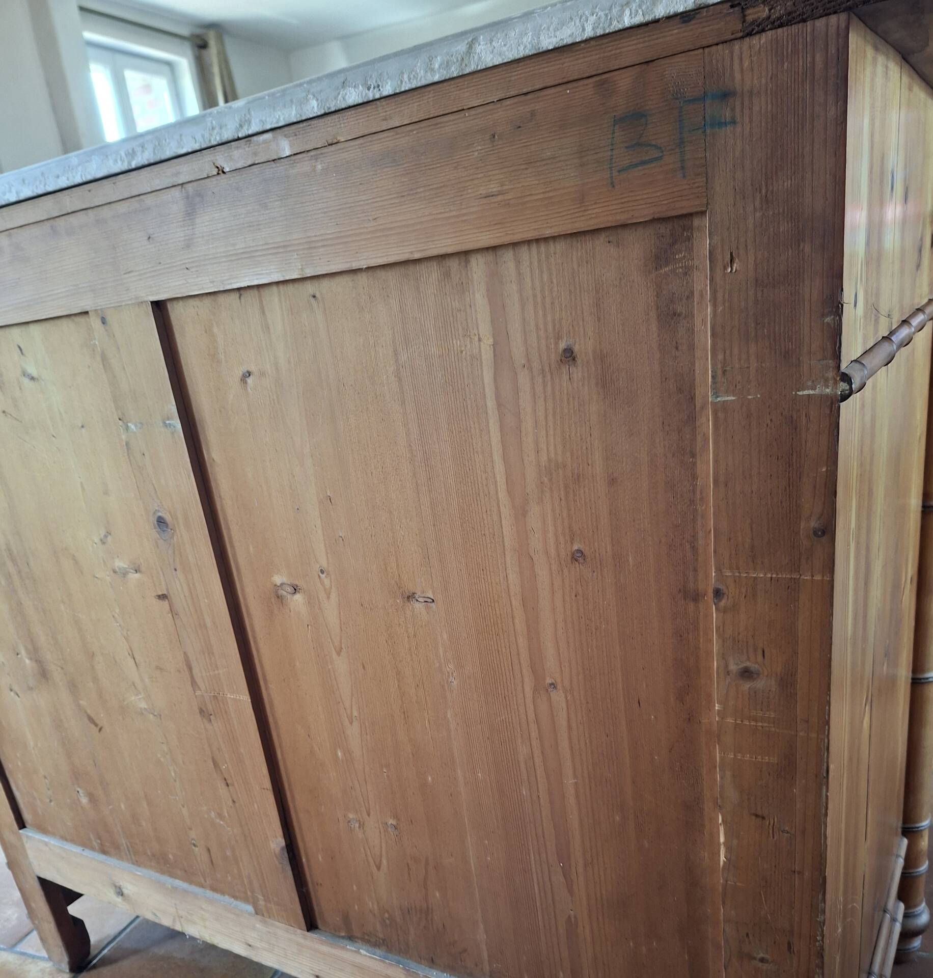 1920 faux bamboo chest of drawers