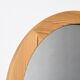 Round solid pine mirror, Les Arcs, circa 1980