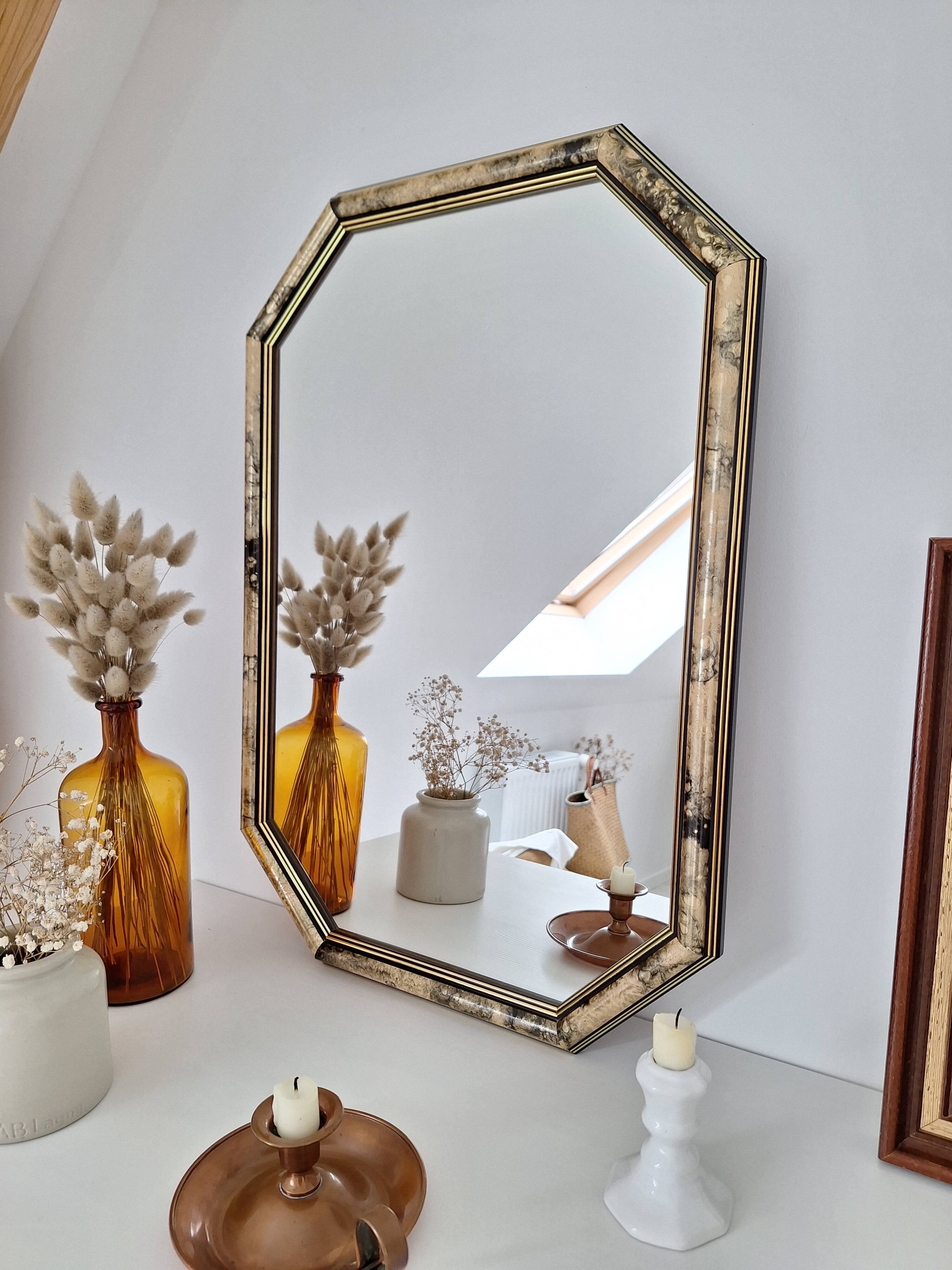 Vintage octagon mirror