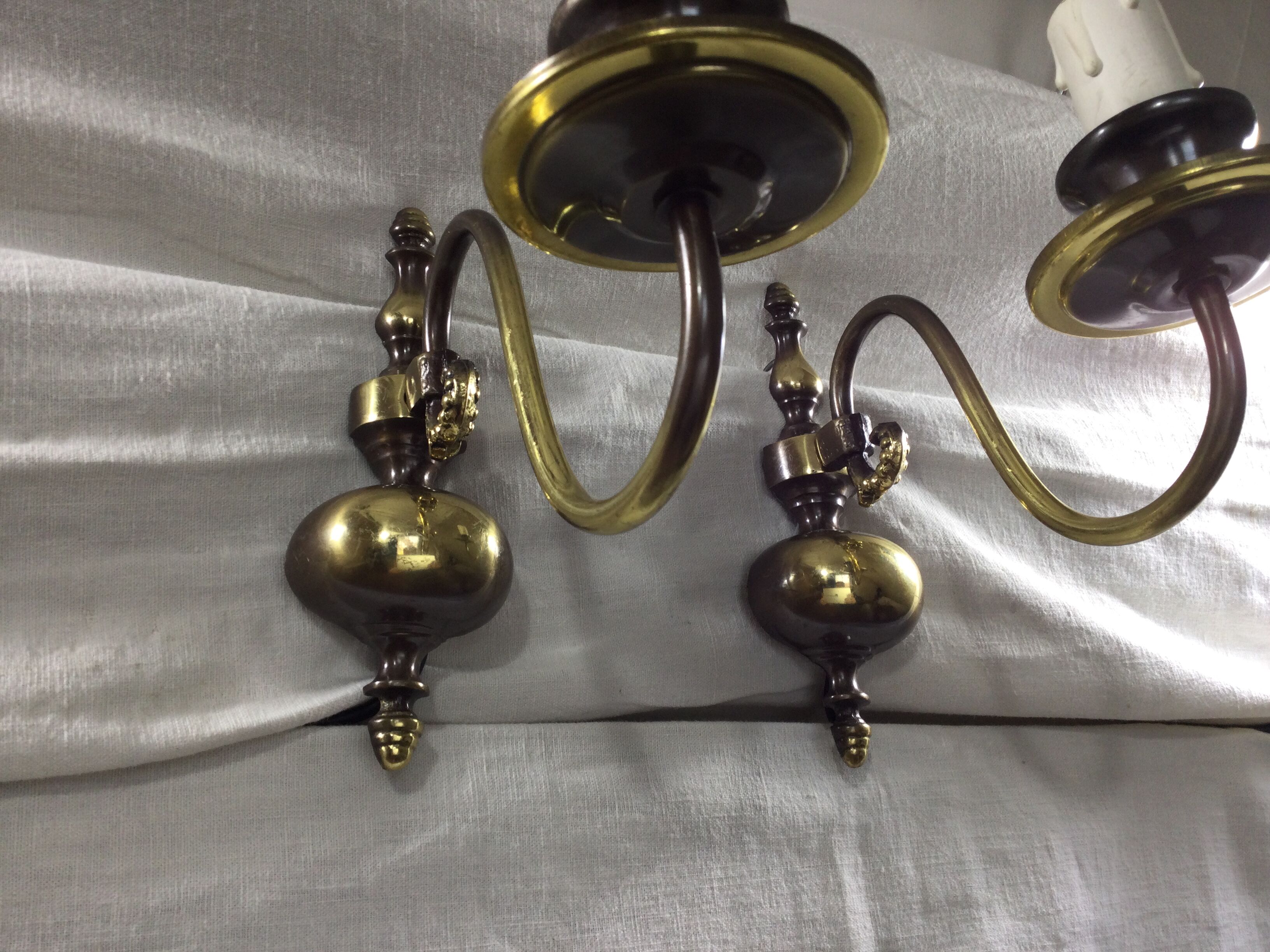 Dutch pair of sconces