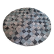 Round cowhide rug