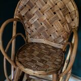 Rattan high chair