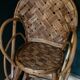 Chaise haute en rotin