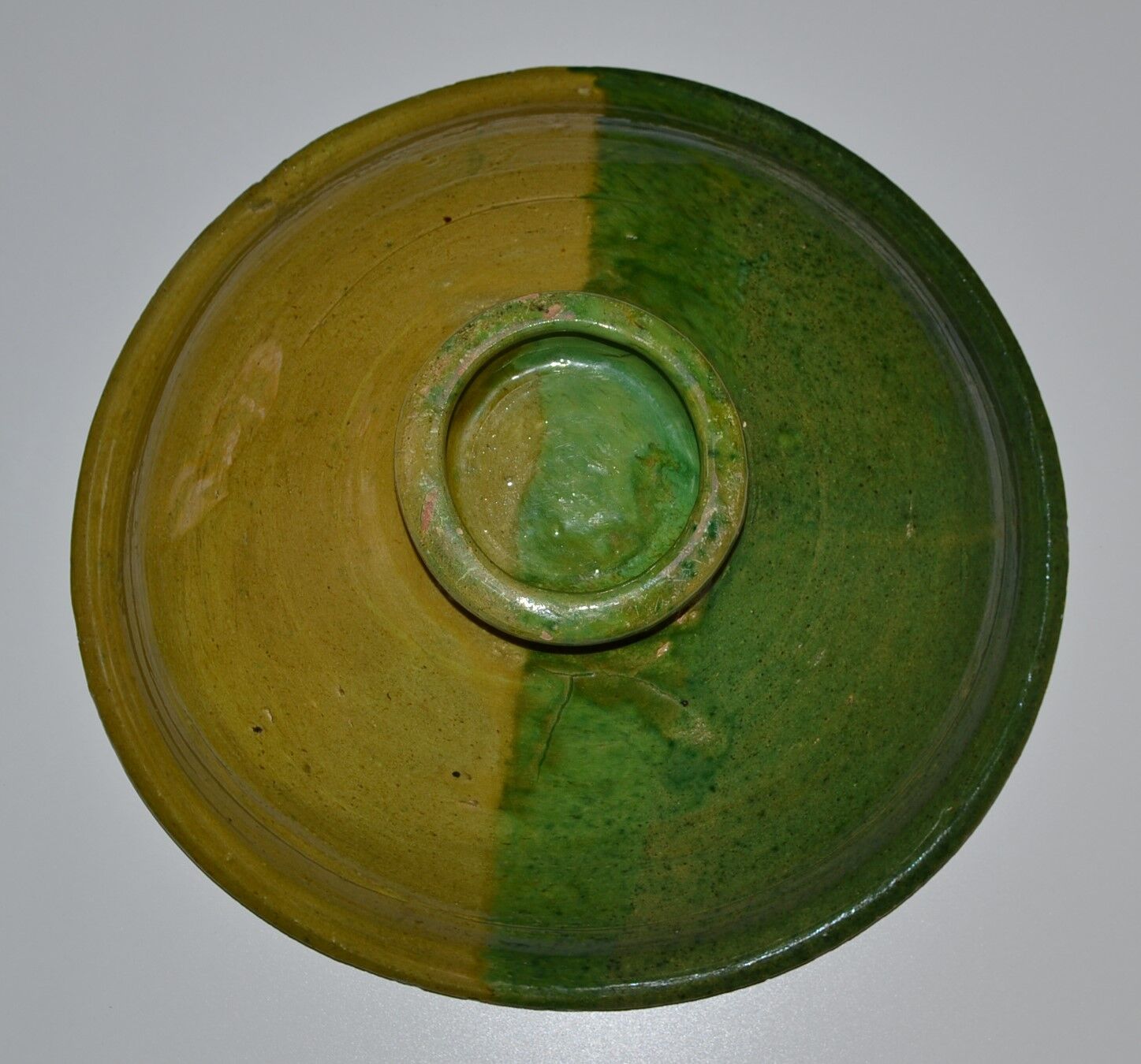 Enamelled terracotta fruit bowl in the Vallauris style, Provence, 1970