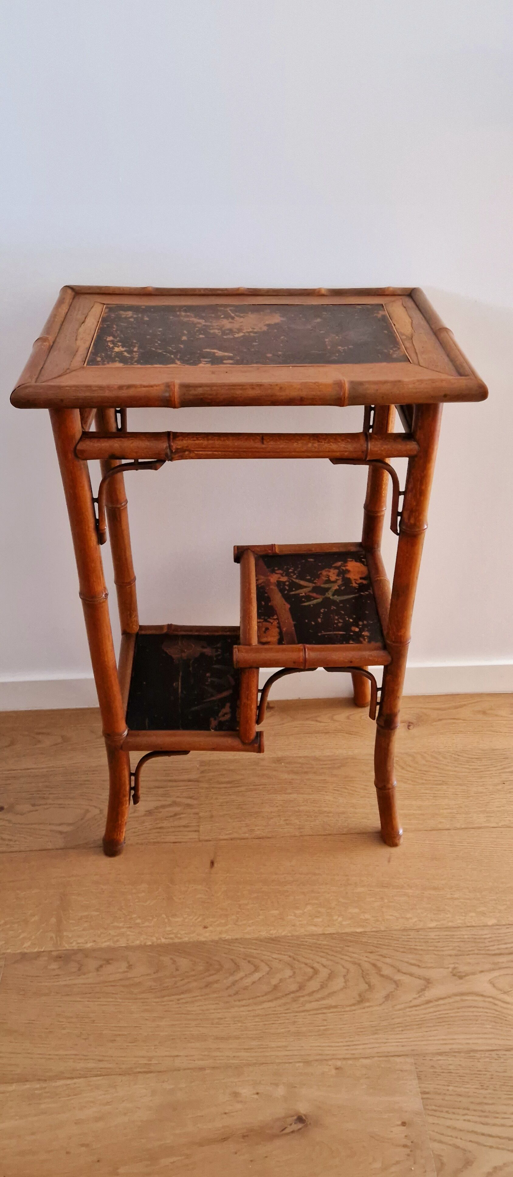 Side table bamboo late XIX style Perret & Vibert