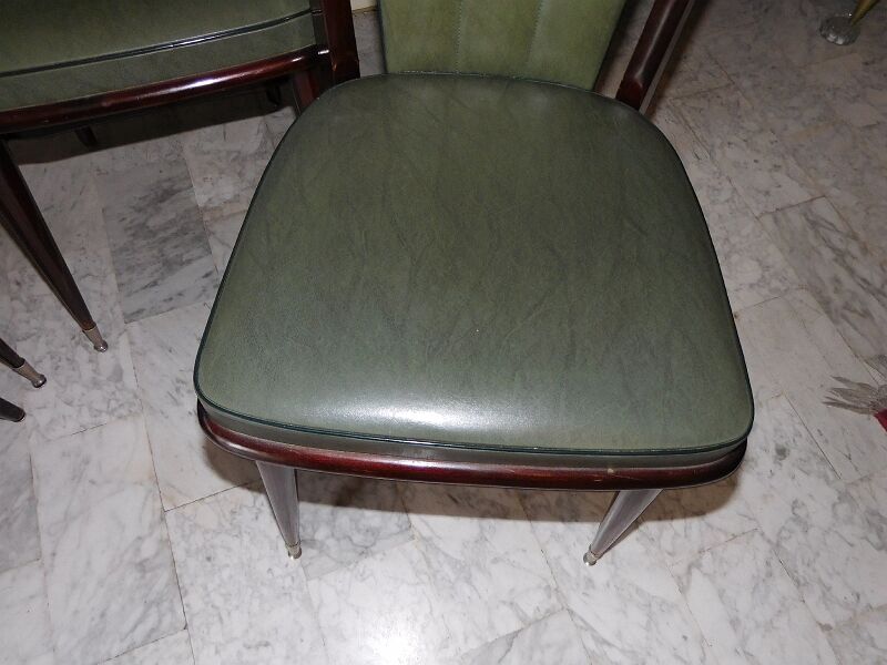 Serie de 6 chaises 1960 en macassar et skyl
