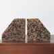 Art Deco Granite Bookends, Set of 2