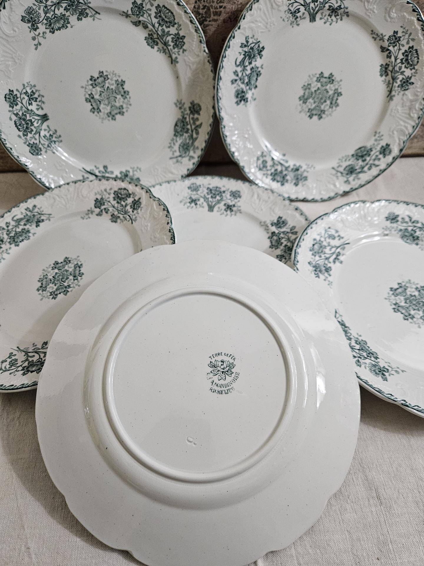 6 assiettes à dessert Terre de Fer