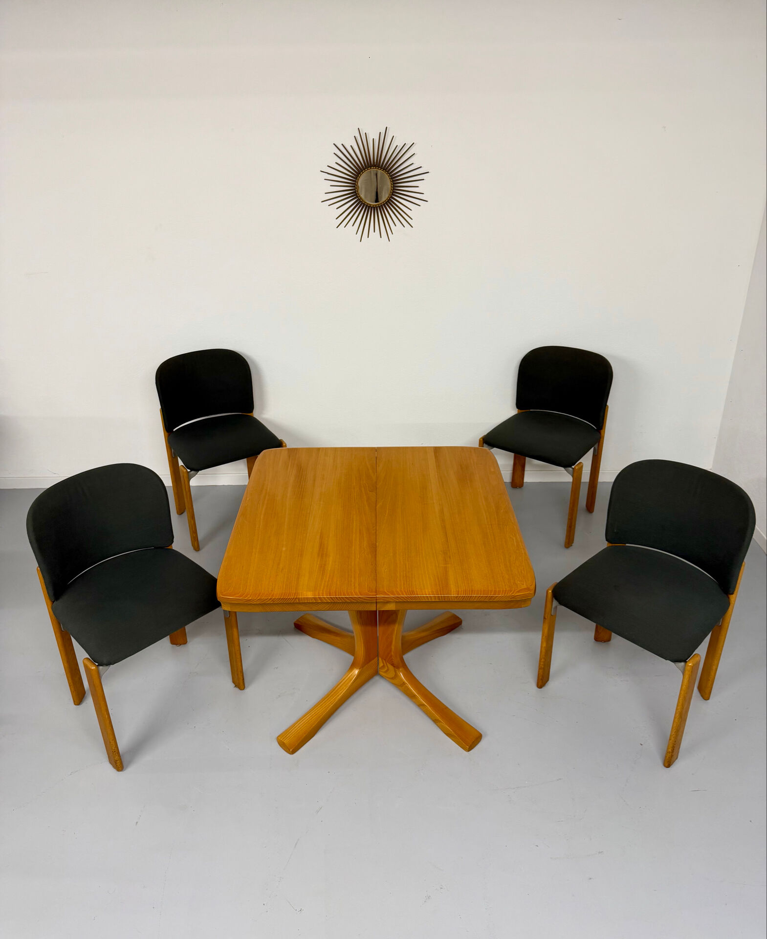 4 vintage Bruno Rey design chairs for Dieticker from the 1970s.