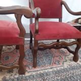 Pair of Louis III style armchairs