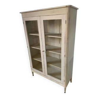 Painted glass bookcase, early 20th century