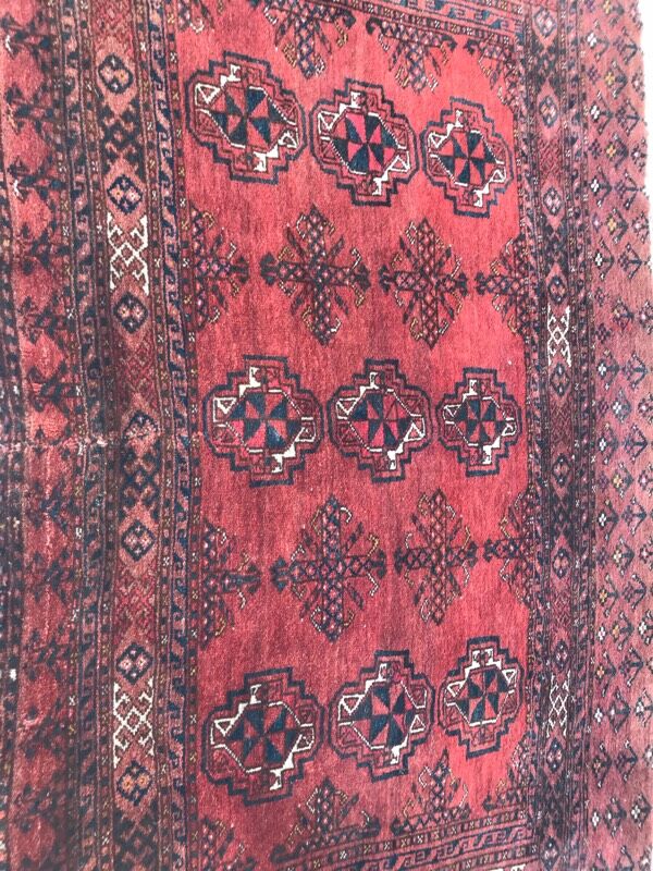 Carpet old saddle made turkmen hand 97 x 162 cm