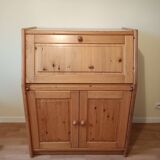 Scandinavian secretary in waxed pine
