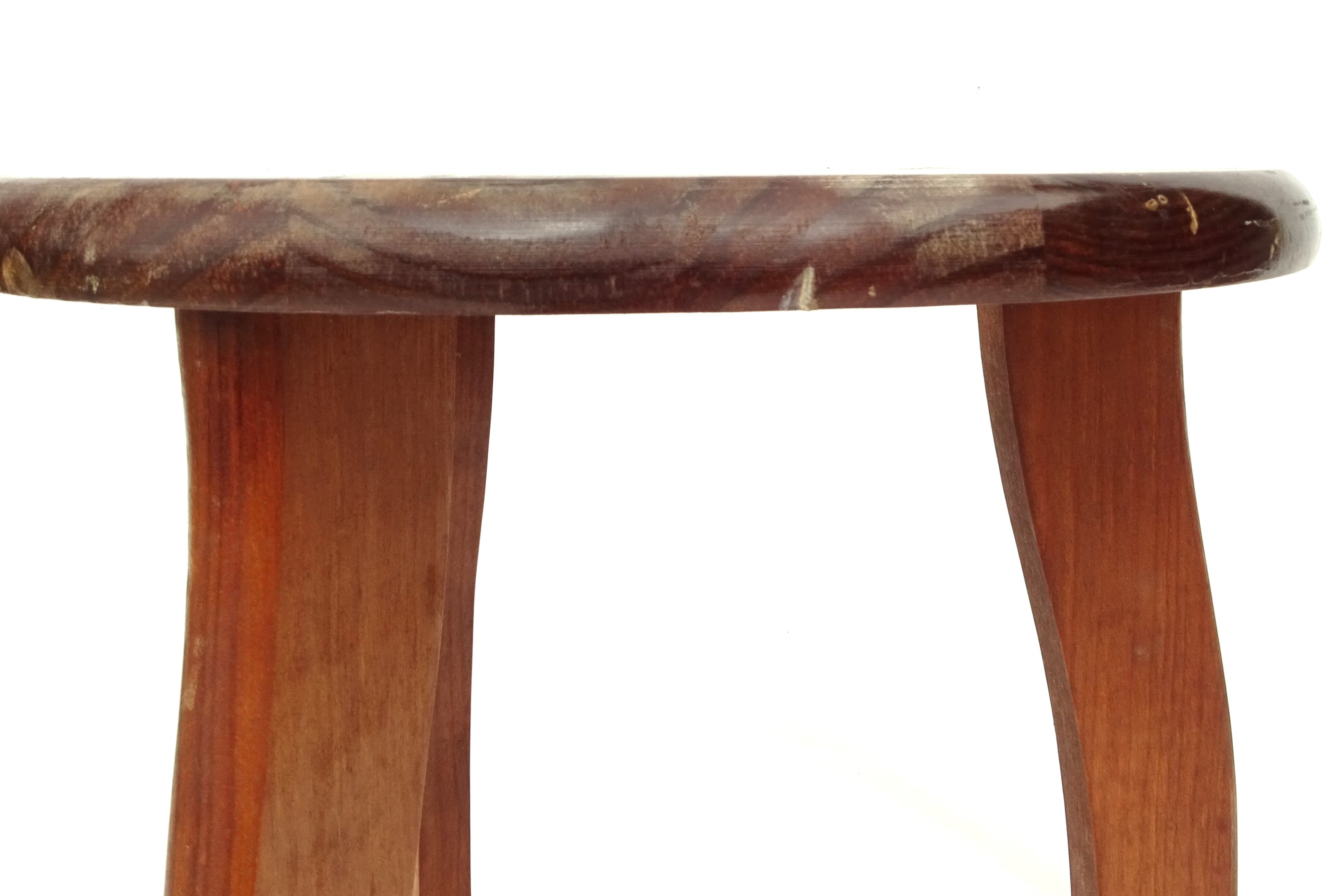 Wooden pedestal table