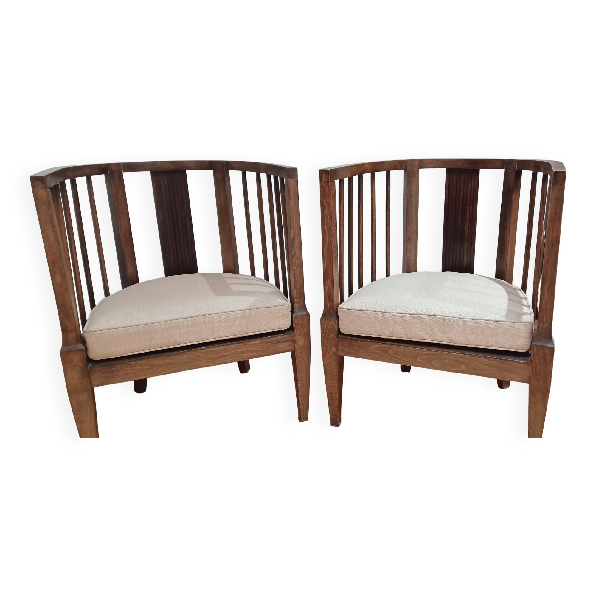 Pair of art deco armchairs