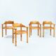 Rainer Daumiller pine carver dining chairs for Hirtshals Sawmill, set of 4