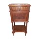 Louis XVI style bedside with marble top and carved door