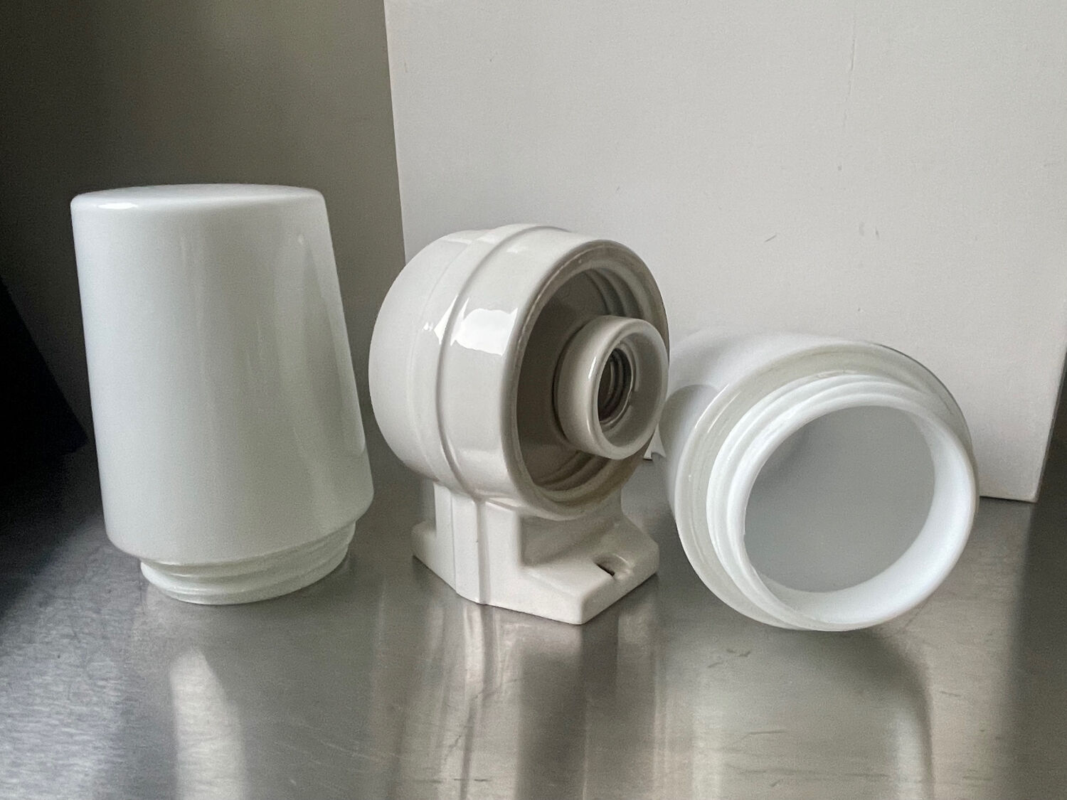 Vintage XL Sigvard Bernadotte bathroom lamp, 1960s sconce, Swedish design