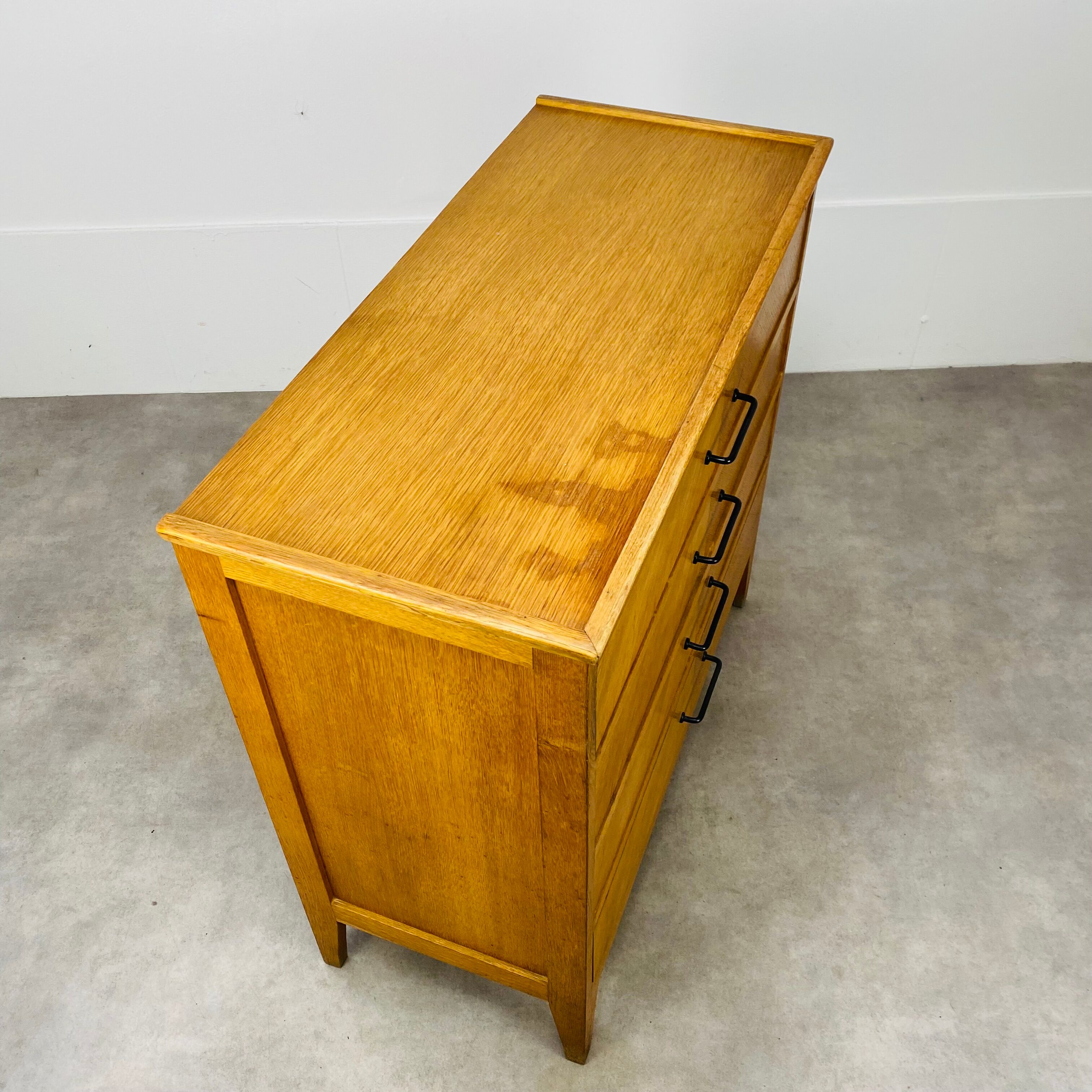 Vintage chest of drawers 50s blond wood