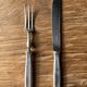 Alfénide cutting service consisting of a fork and a knife L27