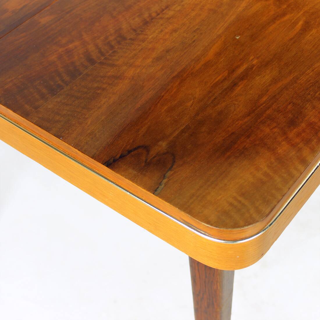Extendable Square Dining Table In Walnut By Jitona, Czechoslovakia 1968