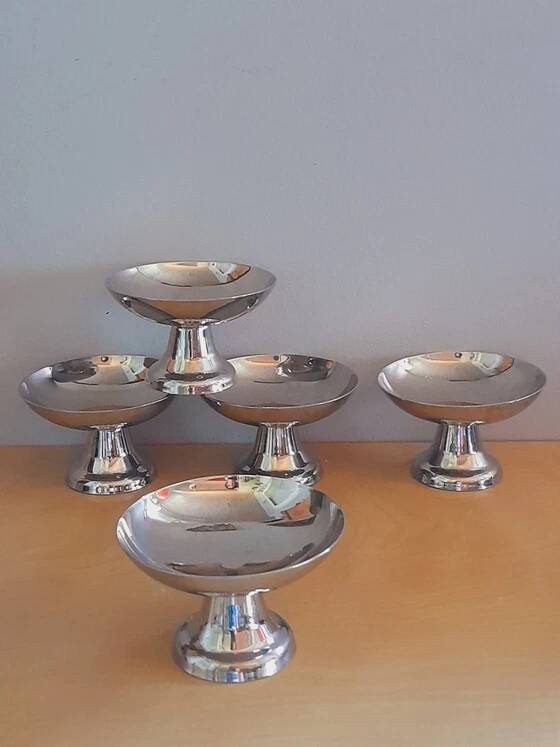 Coupes à glaces /desserts en inox 1970